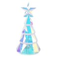 thumbnail image 1 of Christmas Light Ornament USB Powered Colorful Xmas Tree Figurine with Star Handmade Tabletop Centerp, 1 of 5