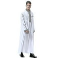 thumbnail image 1 of Muslim Mens Islamic S Long Robe Thobe Kaftan Clothes, 1 of 2