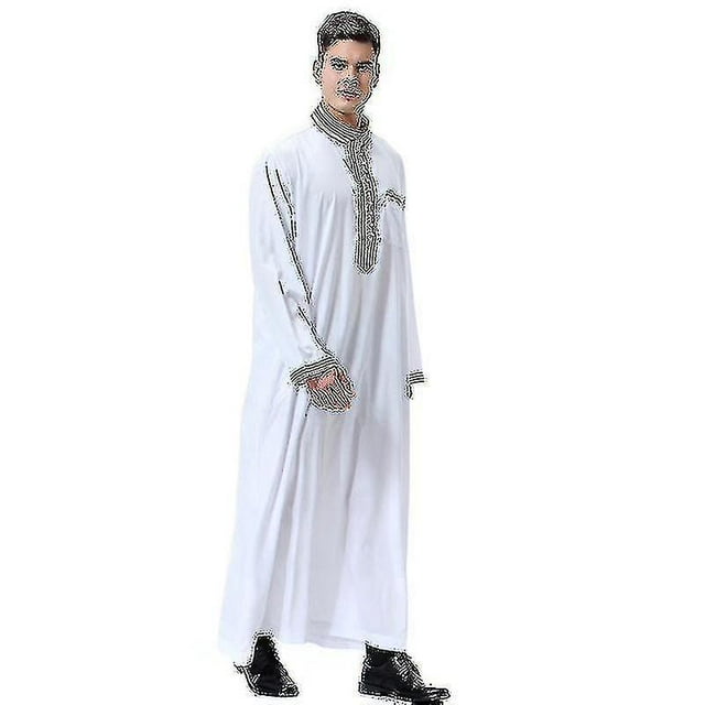 Robe Longue Islamique pour Hommes Musulmans Thobe Kaftan Vêtements