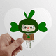 thumbnail image 1 of Plant a de trébol Calcomanías cardíacas,calcomanías para equipaje, 1 of 3