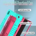 thumbnail image 5 of Kebiory for Walmart Onn 8 inch Tablet Case Gen 4 2024 Model,Heavy Duty Kids Friendly Shockproof with Shoulder Strap Kickstand Case for Walmart Onn 8 inch 2024 (Model:100135923) Tablet(Green/Pink), 5 of 8