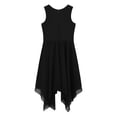 thumbnail image 6 of inhzoy Kids Girls Sleeveless Liturgical Praise Dance Dress Metallic Tank Dress Worship Dancewear Black 8, 6 of 7