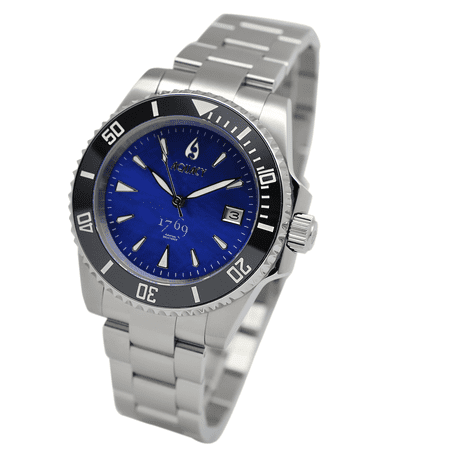 Swiss Eta 2836 2 Automatic - Aquacy 1769 Hei Matau Men's Automatic 300M Blue MOP Diver Watch ETA SWISS 2824 Double Locking Diver Clasp Bracelet Bands