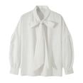 thumbnail image 2 of gbyLJF Men's Medieval Shirt Vintage Solid Color Long Sleeve Lapel Blouse Lace-up Puffed-sleeve Dress Shirts, 2 of 7