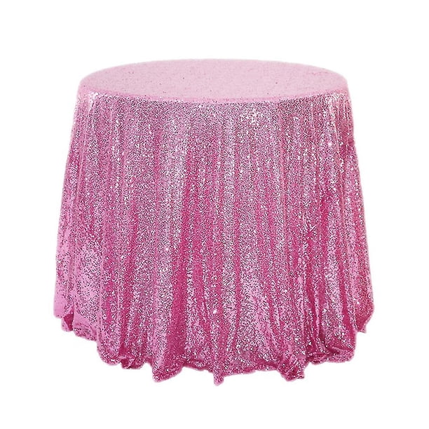 Mantel redondo con purpurina y lentejuelas de 120cm, decoración para banquete, boda y fiesta