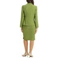 thumbnail image 3 of INSPIRE CHIC Women's Skirt Sets Collarless Suit Blazer and Pencil Skirts 2 Piece Chic Outfits 2XL Olive Green, 3 of 6