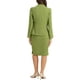 thumbnail image 3 of Conjuntos de falda INSPIRE CHIC para mujer, traje sin cuello, blazer y faldas lápiz, 2 piezas, atuendos elegantes, XS, verde oliva, 3 of 6