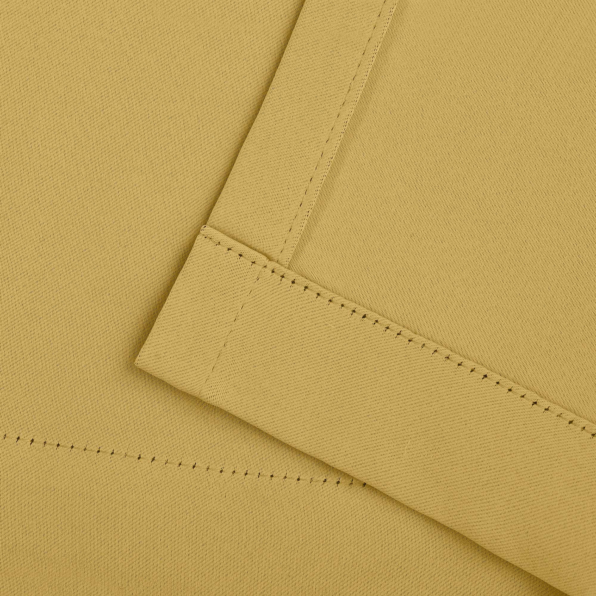 Superior Blackout Solid Light Filtering Grommet Curtain Panel Set, 70" x 108", Yellow Mustard