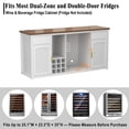 thumbnail image 4 of Extra Long Bar Cabinet with Fridge Space, Modern Wine Liquor Cabinet,78.7", White, 4 of 9