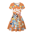 thumbnail image 2 of Bloui Robe de Princesse, Robe Fille Imprimée 3d, Robe de Princesse, Robe Mignonne Dessin Animé-HAPDEN, 2 of 3