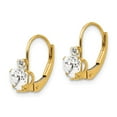 thumbnail image 2 of Madi K 14k  CZ Heart Leverback Earrings, 2 of 5