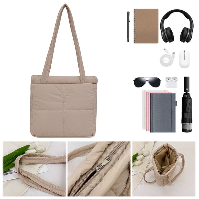 Bolso Mano Suave Con Forma Nube Hobo Elegante Acolchado para Mujer