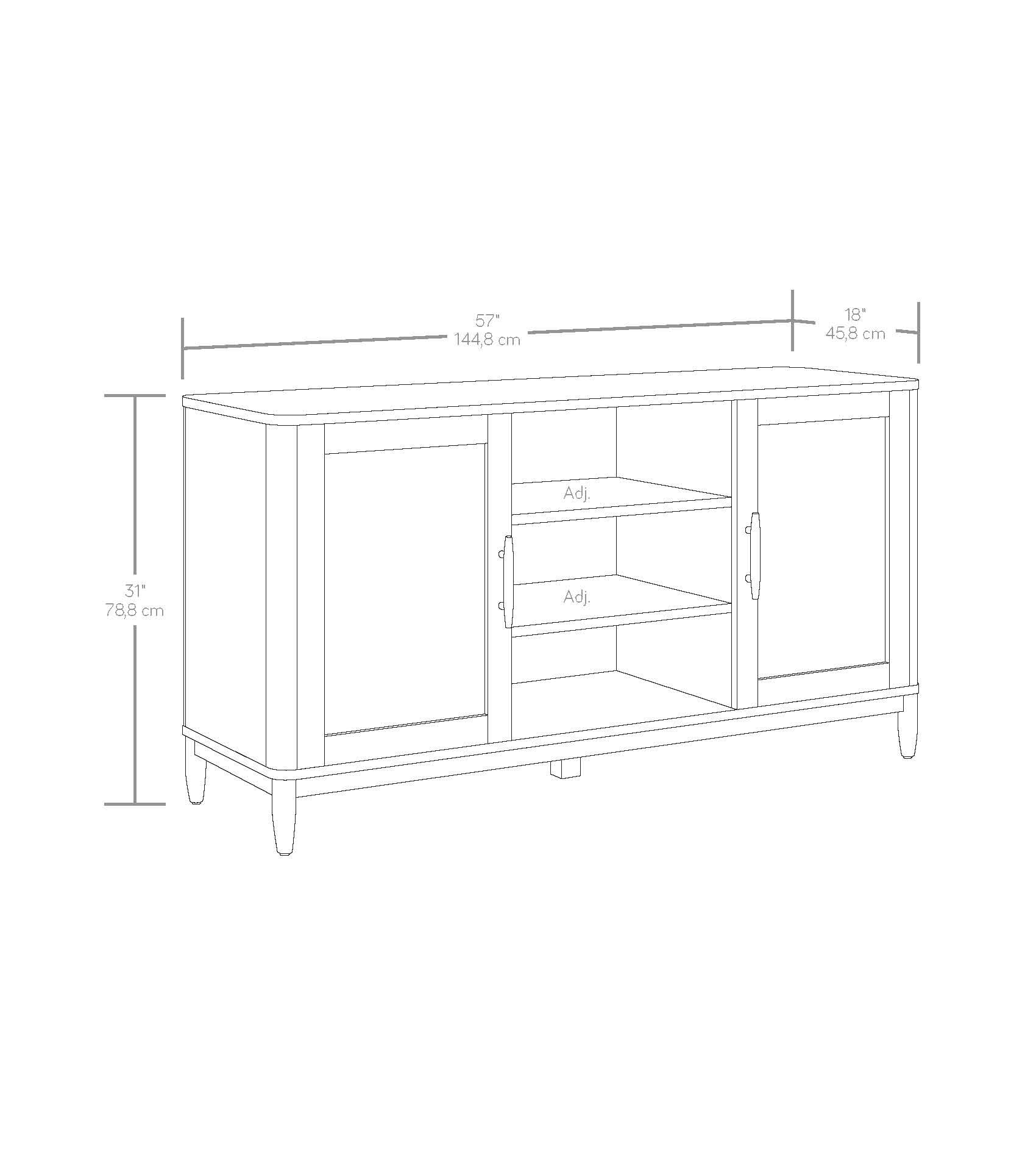 Better Homes & Gardens Springwood Cane TV Stand for TV's up to 65", Charcoal Finish