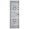thumbnail image 3 of GlowSol 2'x6' Washable Hallway Runner Rug Vintage Medallion Print Low Pile Non-Slip Bedroom Runner Rugs for Kitchen Laundry, Gray, 3 of 8
