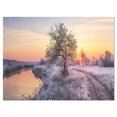 thumbnail image 2 of Winter Sunrise over Frosty Field - Landscape Print Wall Artwork, 2 of 3