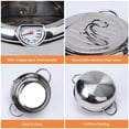 thumbnail image 3 of Deep Fryer Pot Tempura Frying Pan 304 Stainless Steel Flat Bottom Japanese Style Cookware W/Lid & Temperature Control Thermometer, 3 of 9