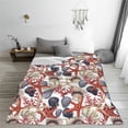 thumbnail image 5 of Honeii Starfish Shell Print Fleece Blanket - Throw Blanket for Bed, Sofa, Couch, Camping, and Travel , Microplush Ultra Soft Warm Blanket-40"x30", 5 of 7
