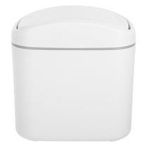 Parvistic Small Trash Can With Lid Plastic Waste Basket Office Trash Can Desktop Garbage Can