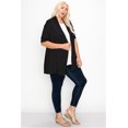 thumbnail image 2 of Women's Plus Size Casual Short Sleeve Open Front Cardigan, 2 of 3
