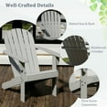 thumbnail image 6 of Barara King Folding Chair, Outdoor Lounge Chair,Acacia Wood Lounge Patio Adirondack Chair with Inclined Seat-Gray, 6 of 8