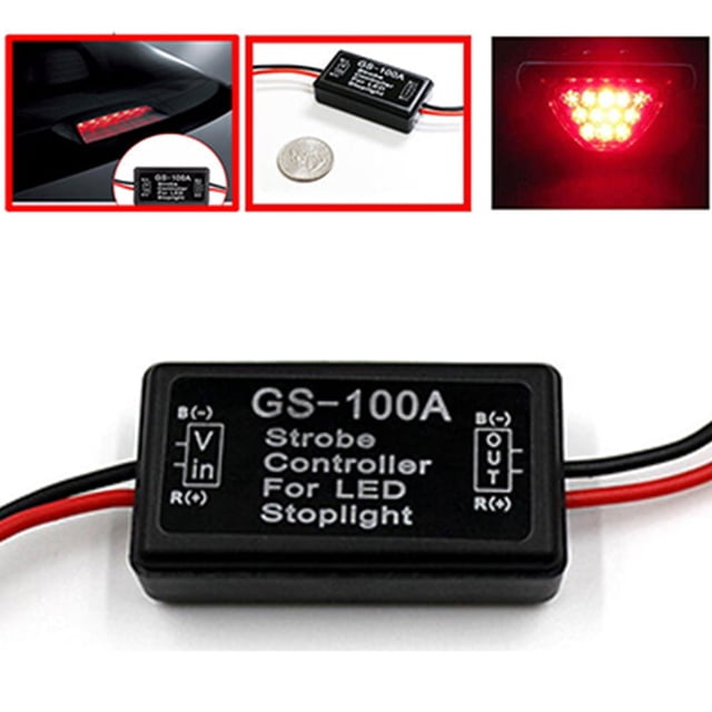 ALLTIMES Brake Light Flash Controller Module Universal for 12V Cars Motorcycle Bike, 12V Led 3Rd Flash Flashing Strobe Controller