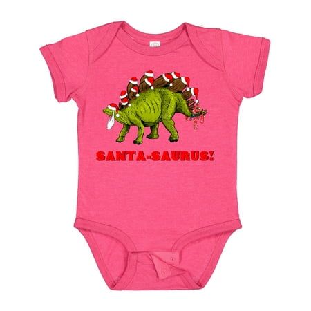 

Inktastic Santa-Saurus! Christmas Dinosaur Boys or Girls Baby Bodysuit