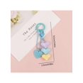 thumbnail image 2 of 1pc Creative Connecting Heart Shaped Gradual Color Keychain With Earphone Pendant, Korean Style Ins Accessories For Bags And Purses, Unisex, 2 of 5
