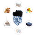 thumbnail image 7 of Yayeee Freestanding Laundry Hamper with Handle Collapsible Large Storage Basket for Clothes, Blue Floral Pattern, 7 of 7