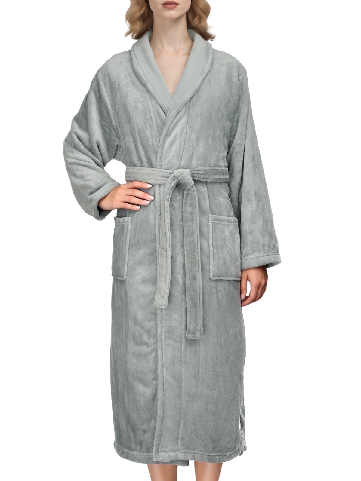 tall dressing gown ladies PAVILIA, Women Robe, Dark Red, Plush Soft Fleece, Long Lounge noplay