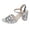 Silver, variant on Womens Sandals,Glam Slingback Sandals with Strappy Open Toe Heel and Crossband Design Elegant Sequin Strap Footwear for Summer Wear,,Gold,9