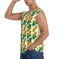 thumbnail image 3 of Lsque Corn Print Men's Cotton Blend Sleeveless Muscle Shirts (S-3XL)- Moisture Wicking, Odor Protection, UPF 30+,3X-Large, 3 of 8