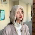 thumbnail image 3 of CoCopeanut Fashion Girl Winter Cute Bomber Hat Warm Hat for Women Beanies Windproof Cap Student Women Cap Female Hat Outdoor Cap Present, 3 of 6