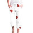 thumbnail image 1 of Pantalones de Mujer Casual Cintura Elástica con Impresión de Pascua, Sueltos Pantalones de Pierna Ancha Recta para Toda la Temporada, 1 of 5