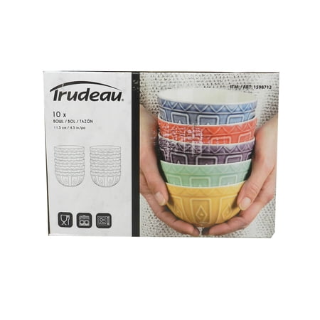 Trudeau Porcelain 4.5 Inch Bowl Variety Set 10 Count‼️Light dirt‼️