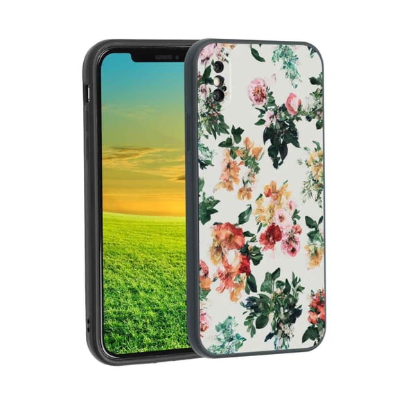 Floral-251 Phone Case, Degined for iPhone XS Max Case Men Women, Flexible Silicone Shockproof Case for iPhone XS Max