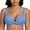 Aqua-Blue#421, variant on Exerin Racerback Full Figure Underwire Women's Front Close Bra Plus Size Seamless Unlined Bra(Black,34DD)