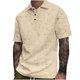thumbnail image 1 of Blusa de Manga Corta para Hombre de Color Sólido Botón de Ocio Superior, Camisa de Moda de Cuello de Vuelta para el Uso Informal, 1 of 7