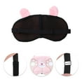 thumbnail image 3 of Unique Bargains 1 Pc Cartoon Cat Paw Eye Mask for Home Pink Fleece, 3 of 4