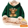 thumbnail image 5 of Kids Highland Cow Sweatshirt- Soft Lined Christmas Sweatshirts with Highland Cow Print, Cozy Warm Kids Jacket Top for Winter Outdoor Play and Holiday Activities, 5 of 5