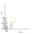 thumbnail image 2 of ANGARA Natural 1.7 ct Aquamarine Leverback Drop Earrings with Diamond in 14K Yellow Gold for Women (Size-8x6mm) | March Birthstone, Anniversary, Jewelry Gift for Women | Natural Aquamarine Earrings, 2 of 7
