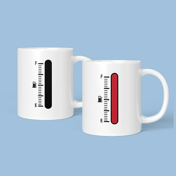 Wozhilaka Travel Mug Color Changing Sensor Fun Mug 11 Oz Ceramic Heating Color Changing Coffee Mug Novelty Design Mug Cool Mug New Year Coffee Mug Set Gifts for Women Men for Office Table Decor