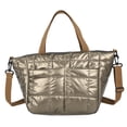 thumbnail image 2 of Women Nylon Shoulder Bag Design Space Padded Messenger Bag Solid Color Handbag, 2 of 7