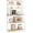 No Power Outlet + Golden Oak + Cloud White, variant on VASAGLE Coffee Bar, 31.5 Inchs 6-Tier Baker's Rack with 6 Hooks