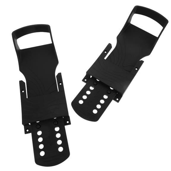 Milisten Set of 2 Foldable Rowing Machine Foot Pedals with Adjustable Non- Foot Straps for Home Gym Workout