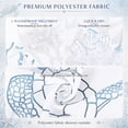 thumbnail image 4 of Sea Turtle Shower Curtain, Coastal Beach Decorative Fabric Bathroom Curtain Set with 12 Hooks, 71 x 71 Inch, 4 of 10