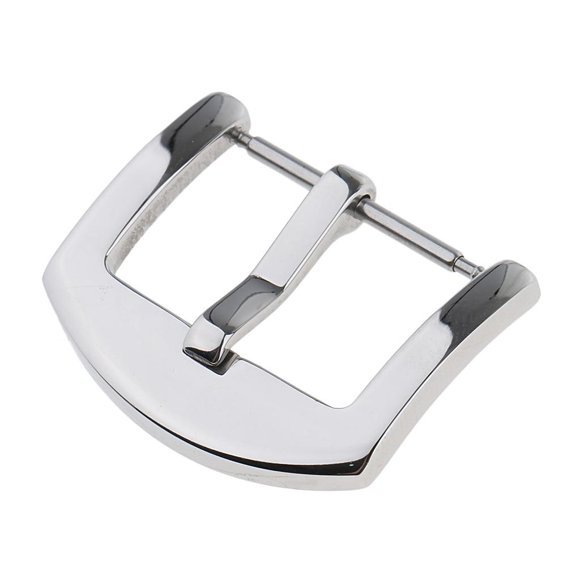 Esquirla Men Women Watch Band Strap Replacement Buckle Clasp Polished Stainless Steel Pin 24mm