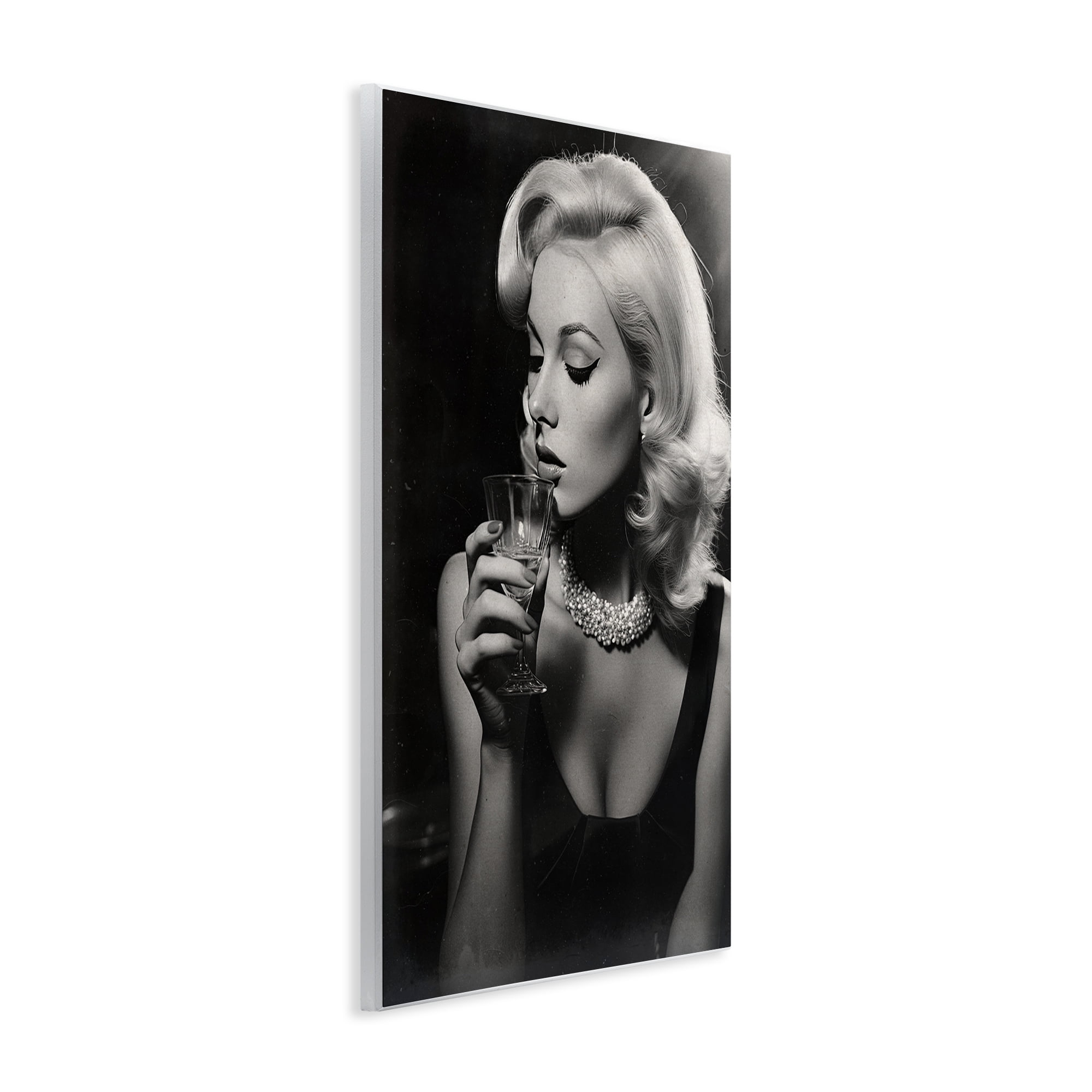 Classic Woman & Martini Wall Plaque Art, design by Decent Exposures