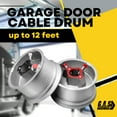 thumbnail image 2 of Overhead Garage Door Cable Drums Replacement for up to 12' High Door, Standard Lift, Pair (Left and Right) | Garage Door Drums Extension Repair | Fix Up to 12' Feet Garage Door Cable Drum Up, 2 of 11