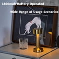 thumbnail image 5 of Lámpara de mesa de setas inalámbrica recargable LED para decoración de fiestas en el hogar, lámpara táctil, luz de ambiente para restaurante, bar, pub cafetería (oro rosa-mancuerna), 5 of 5