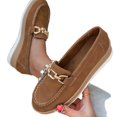thumbnail image 6 of Willtoo Women's Comfortable Thick-Soled Slip-On Wedge Shoes, Jeans Flats with Soft & Flexible Soles, Sneakers for Women Loafers Comfy Buckle Decor, 6 of 6